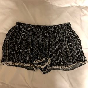 Black and White Pink Republic Soft Shorts